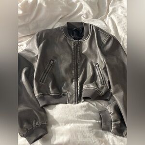 Gray Bomber Jacket